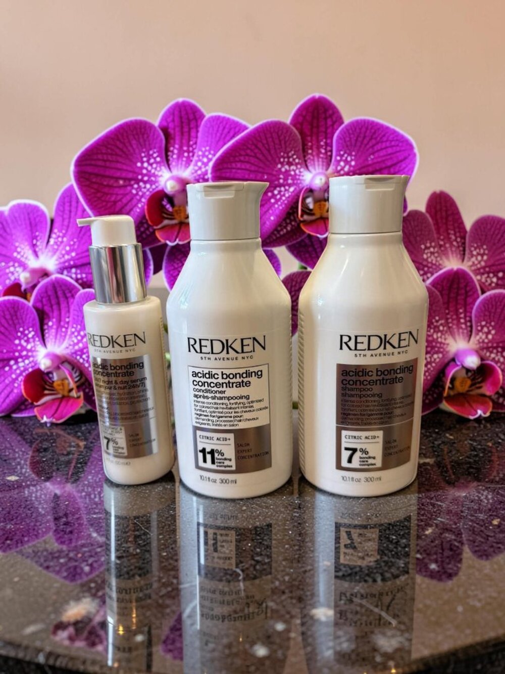 Redken Acidic Bonding Concentrate Overnight Repair Trio Shampoo Conditioner